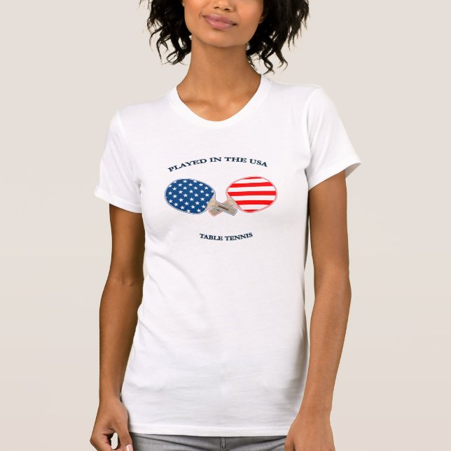 Camiseta Jugado en tenis de mesa en Estados Unidos (Anverso)