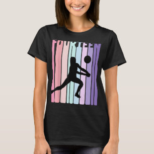 Camiseta Jugador 14 años Chica de voleibol retro