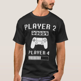 Camiseta Jugador 1 Jugador 2 jugador listo 4 cargando... pr