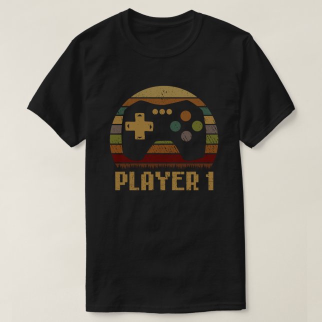 Camiseta Jugador 1 Jugador 2 Pareja de Jugador Coincidiendo (Diseño del anverso)