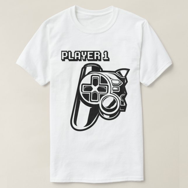 Camiseta Jugador 1 Jugador 2 Pareja Jugadora (Diseño del anverso)