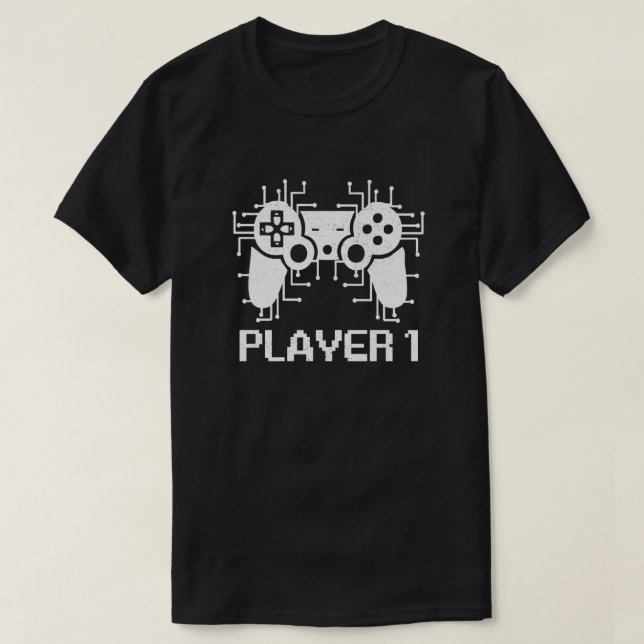 Camiseta Jugador 1 Jugador 2 Pareja Jugadora (Diseño del anverso)