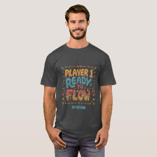 Camiseta Jugador 1 Listo Para Fluir Retro Arcade Gamer Pers