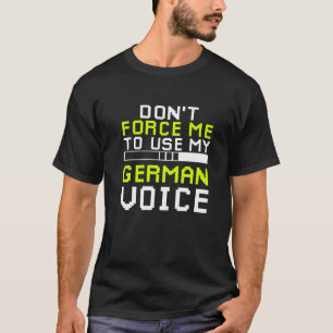 Camiseta Jugador Alemán Sarcástico Sarcasmo Alemán Juegos