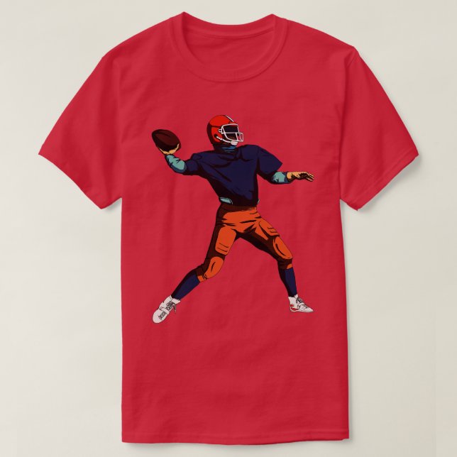 Camiseta Jugador Americano Gridiron Retro Style (Diseño del anverso)