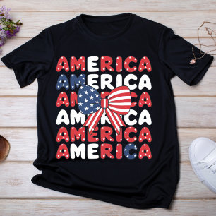 Camiseta Jugador arco patriótico rojo, blanco y azul