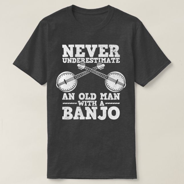 Camiseta Jugador Banjo Bluegrass Old Man Banjo (Diseño del anverso)