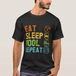 Camiseta Jugador billar de repetición de billar de sueño de