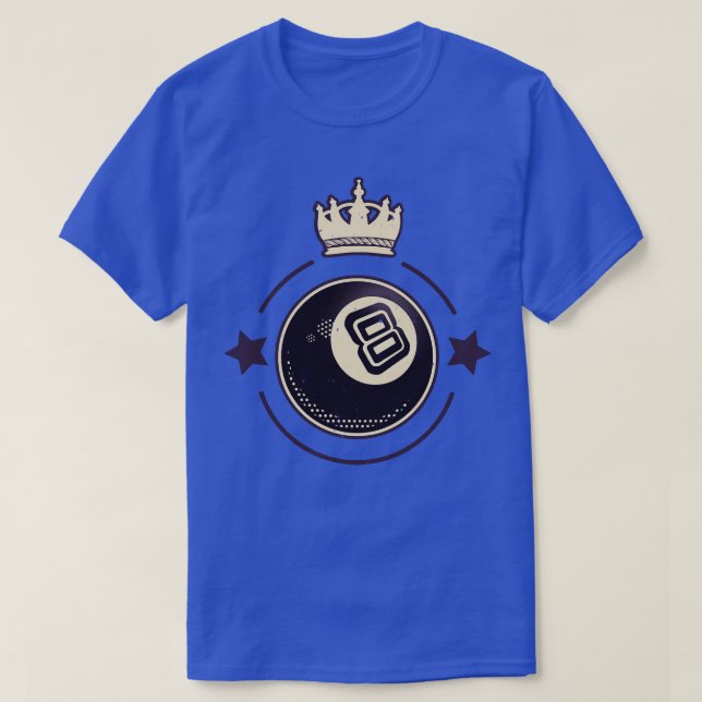 Camiseta Jugador Billiards 8 Ball Retro Pool (Diseño del anverso)