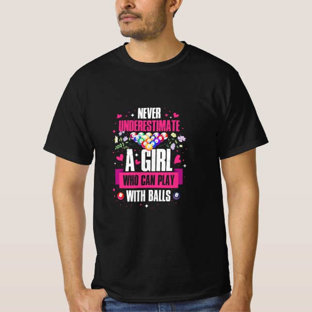 Camiseta Jugador Billiards Este Chica Puede Jugar Billiards (Anverso)