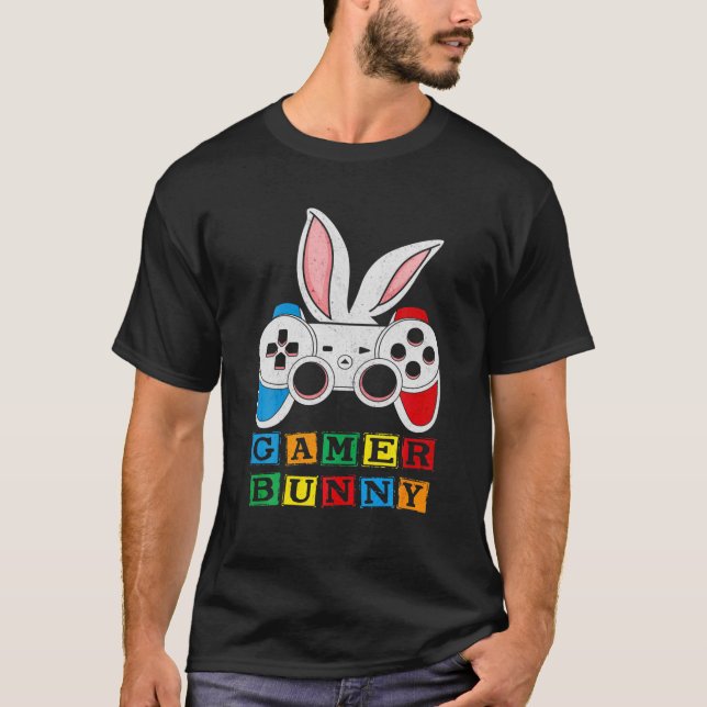 Camiseta Jugador Bunny Easter Day Videojuego para niños (Anverso)