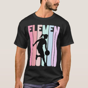 Camiseta Jugador Bysketbyll Retro de Cumpleaños de 11 años