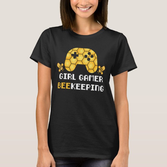Camiseta Jugador chica Gamer chica de apicultura (Anverso)