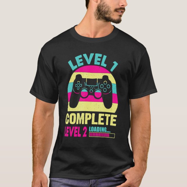Camiseta Jugador Chica Nivel 1 Videojuego completo Primer n (Anverso)