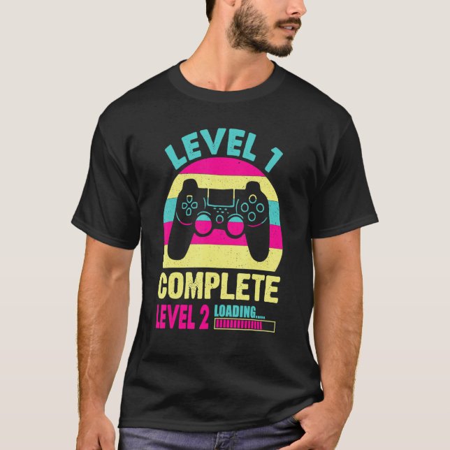 Camiseta Jugador Chica Nivel 1 Videojuego completo Primer n (Anverso)