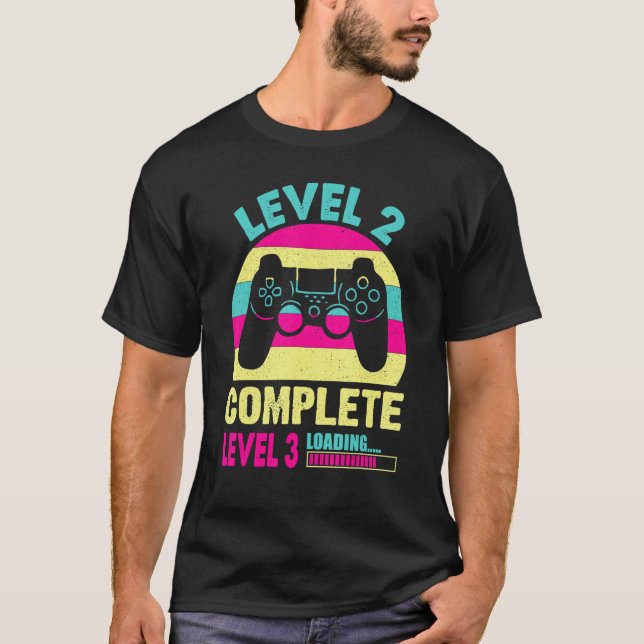Camiseta Jugador Chica Nivel 2 Videojuego completo Segundo  (Anverso)