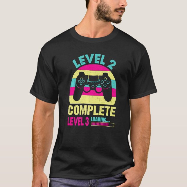 Camiseta Jugador Chica Nivel 2 Videojuego completo Segundo  (Anverso)