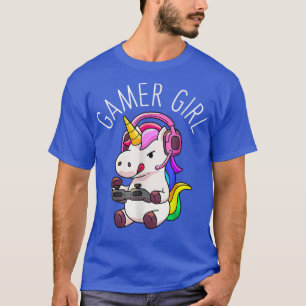 Camiseta Jugador Chica Unicorn Gaming Cute videojuego Gift 