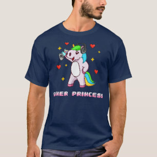 Camiseta Jugador Chica Unicornio Jugando Videojuegos Gamerc