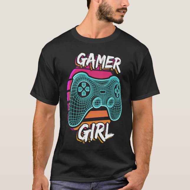 Camiseta Jugador Chica Video Game Controller Gaming Cumplea (Anverso)