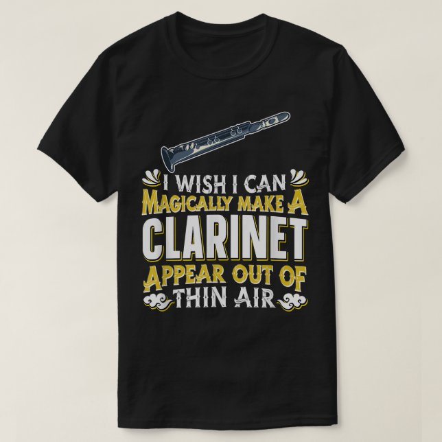 Camiseta Jugador Clarinet - Magical Magic Woodwind Instrume (Diseño del anverso)