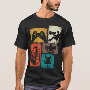 Camiseta Jugador Collage Vintage Juegos Hombre Amante De Vi