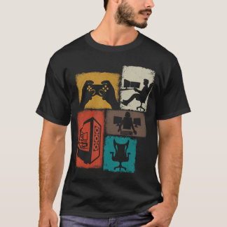 Camiseta Jugador Collage Vintage Juegos Hombre Amante De Vi
