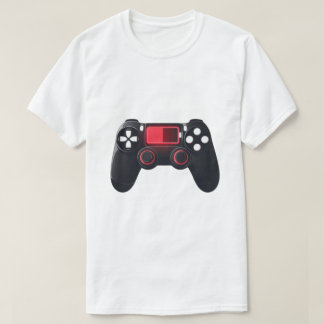 Camiseta Jugador con Batería Baja – Diseño de Icono de Jueg