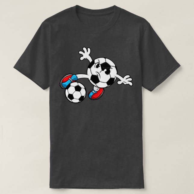 Camiseta jugador con zapatos y bolas (Diseño del anverso)
