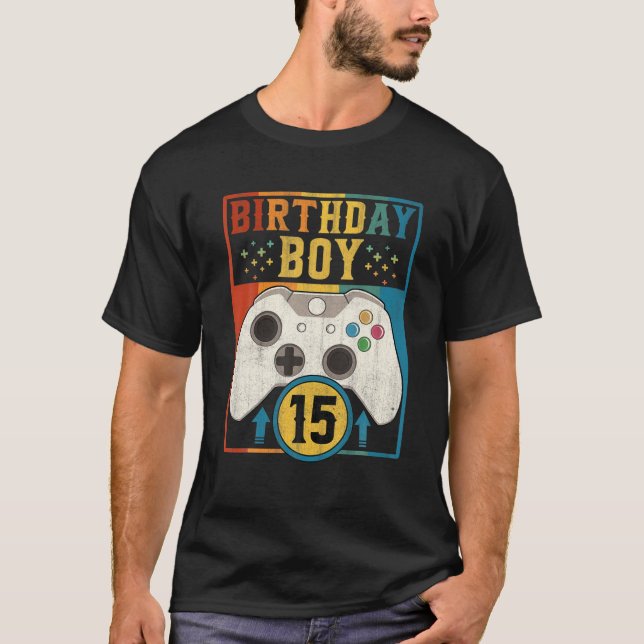 Camiseta Jugador controlador de videojuegos retro Birthday  (Anverso)