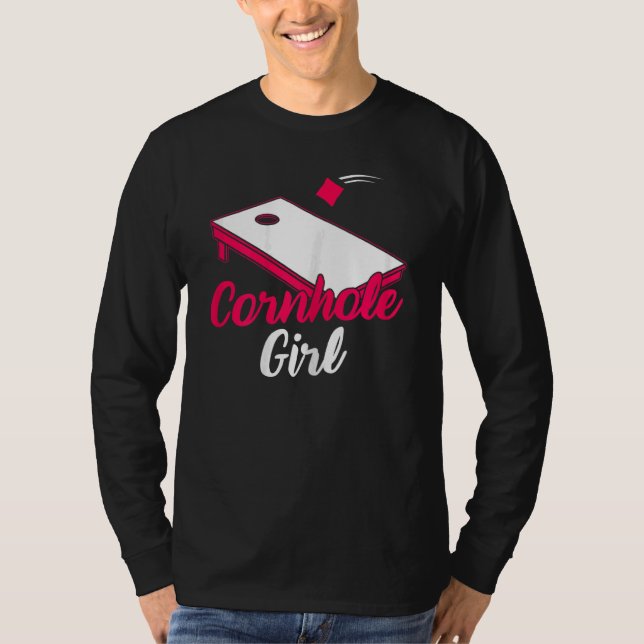 Camiseta Jugador Cornhole Chica Sack Toss Game (Anverso)