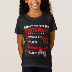Camiseta Jugador de 10 años 10.º juego de cumpleaños perfec