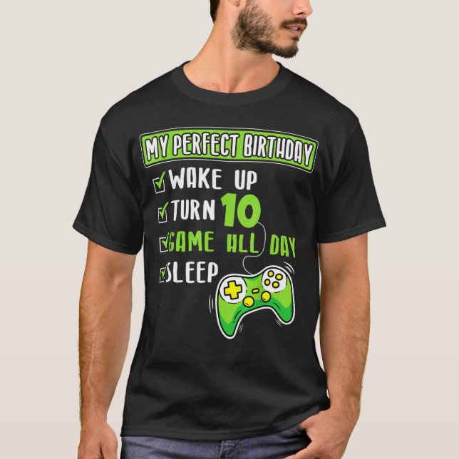 Camiseta Jugador de 10 años 10 cumpleaños perfecto (Anverso)