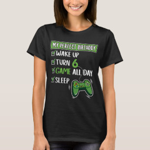 Camiseta Jugador de 6 años 6º cumpleaños Niño de juegos per