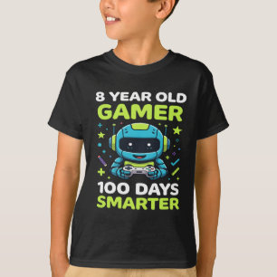 Camiseta Jugador de 8 Años 100 Días Más Inteligente de la E