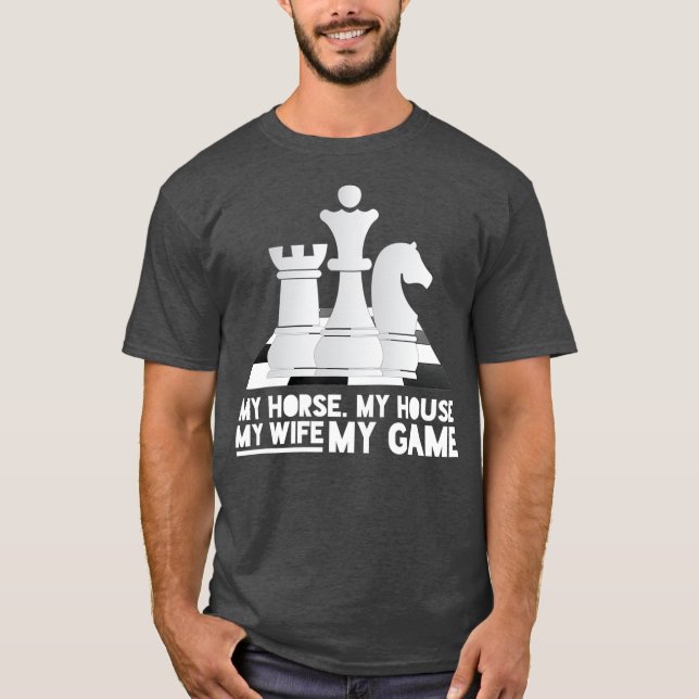 Camiseta Jugador de ajedrez con disfraces de ajedrez King Q (Anverso)