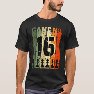 Camiseta Jugador de ajedrez Cumpleaños 16 Años Número 16