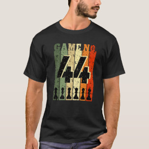 Camiseta Jugador de ajedrez Cumpleaños 44 Años Número de Ju