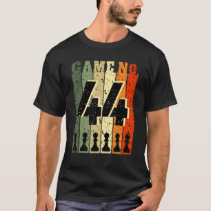 Camiseta Jugador de ajedrez Cumpleaños 44 Años Número de Ju
