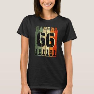 Camiseta Jugador de ajedrez Cumpleaños 66 Años Número de Ju