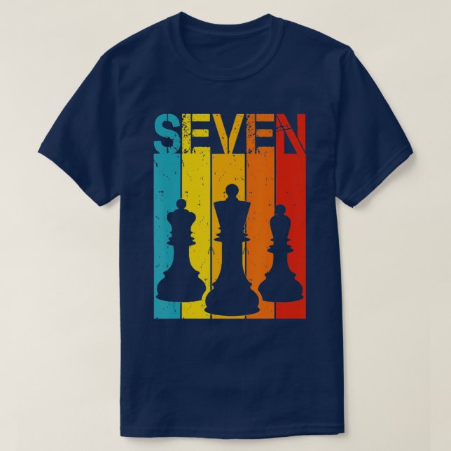 Camiseta Jugador de ajedrez de 7 años Chica de cumpleaños 7 (Diseño del anverso)