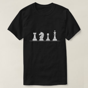 Camiseta Jugador de Ajedrez de Moda Amante de las Piezas de