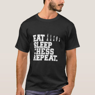 Camiseta Jugador de ajedrez de repetición de sueño de desca