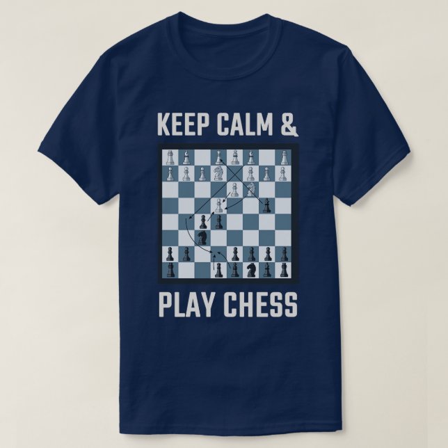 Camiseta Jugador de ajedrez de tablero de ajedrez (Diseño del anverso)