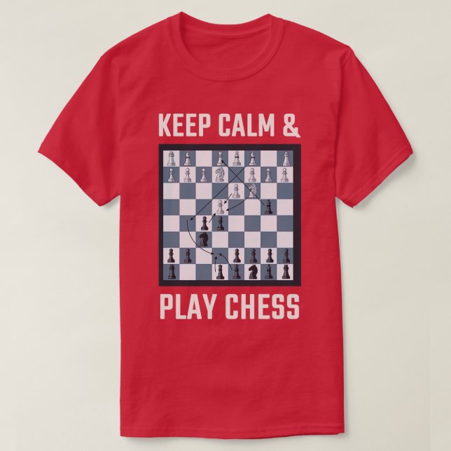 Camiseta Jugador de ajedrez de tablero de ajedrez (Diseño del anverso)