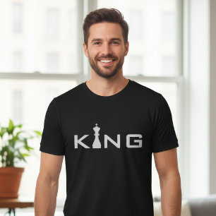 Camiseta Jugador de ajedrez fresco de rey Typography