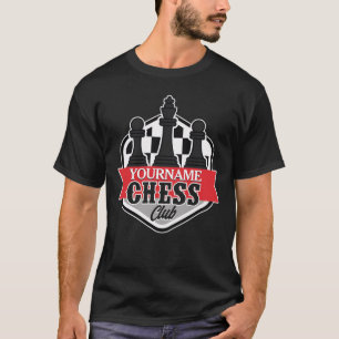 Camiseta Jugador de ajedrez personalizado con nombre Club J