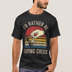Camiseta Jugador De Ajedrez Retro Piezas De Ajedrez I Juego