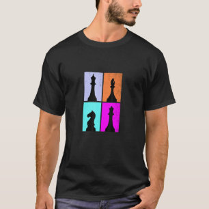 Camiseta Jugador de ajedrez vintage de piezas de ajedrez re