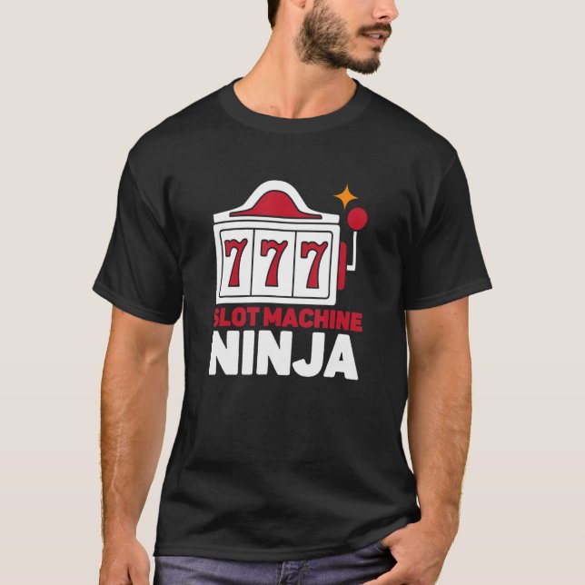 Camiseta Jugador de apuestas de Slot Machine Ninja Casino (Anverso)